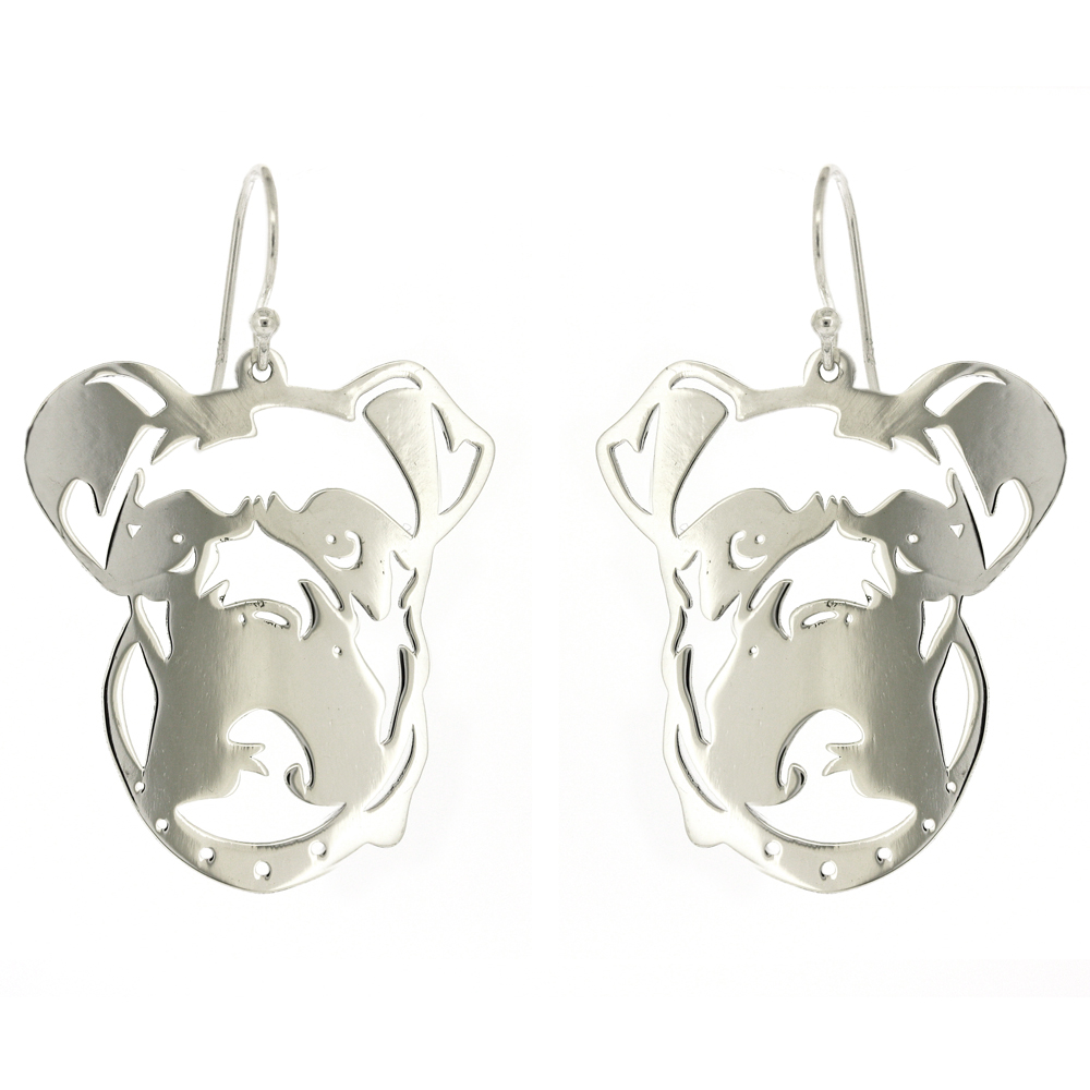 Simply Silver Boxer Dog Earrings