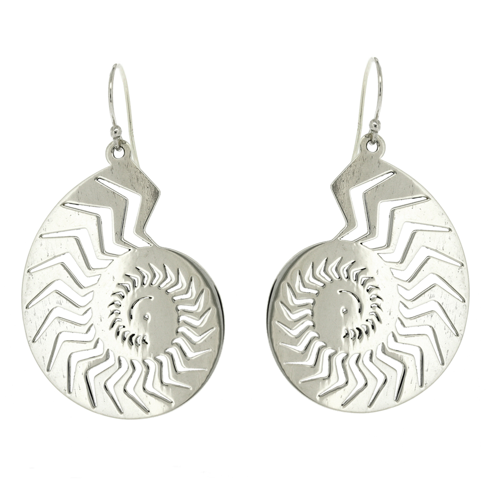Simply Silver Large Shell Earrings