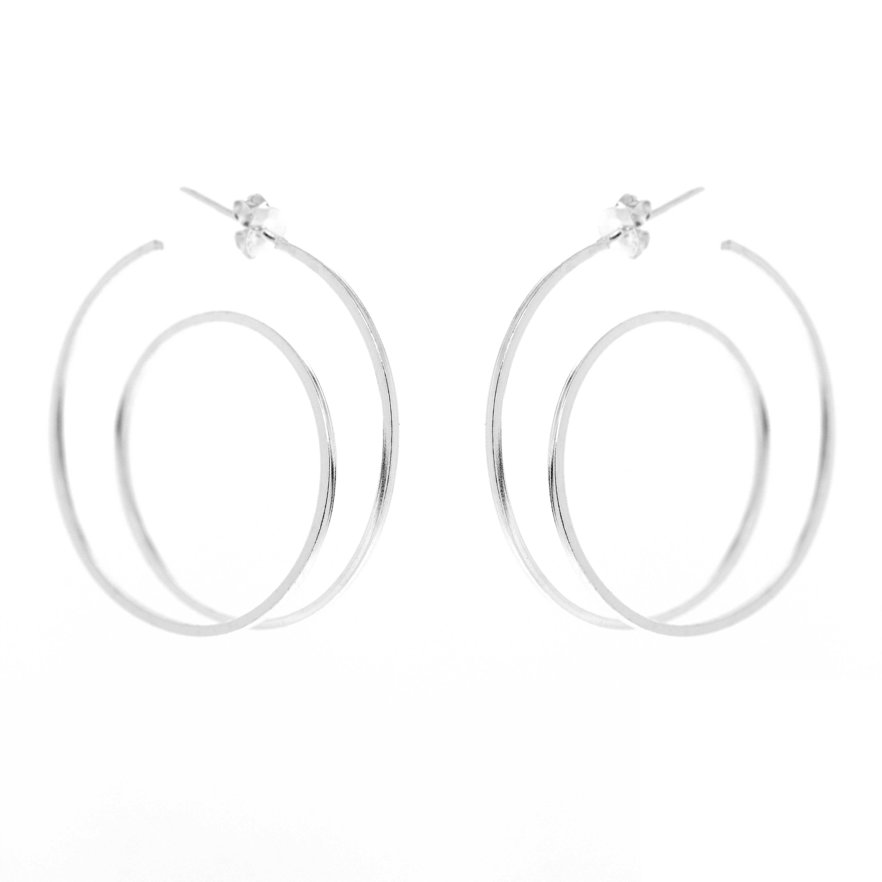 Simply Silver Spiral Hoop Earrings
