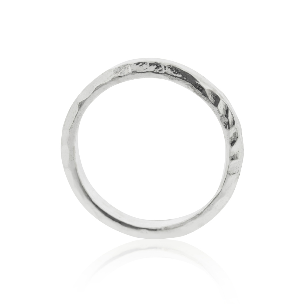 Simply Silver Hammered Band Ring