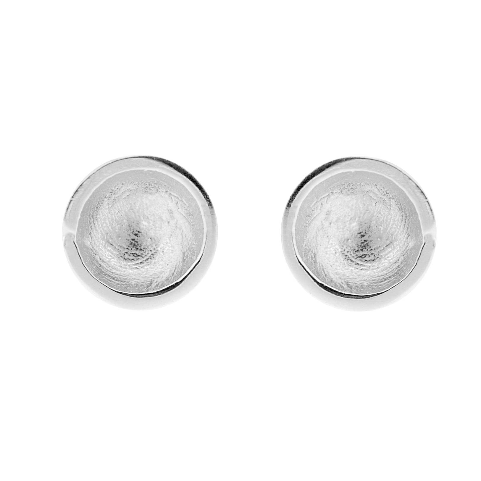 Simply Silver Concave Stud Earrings