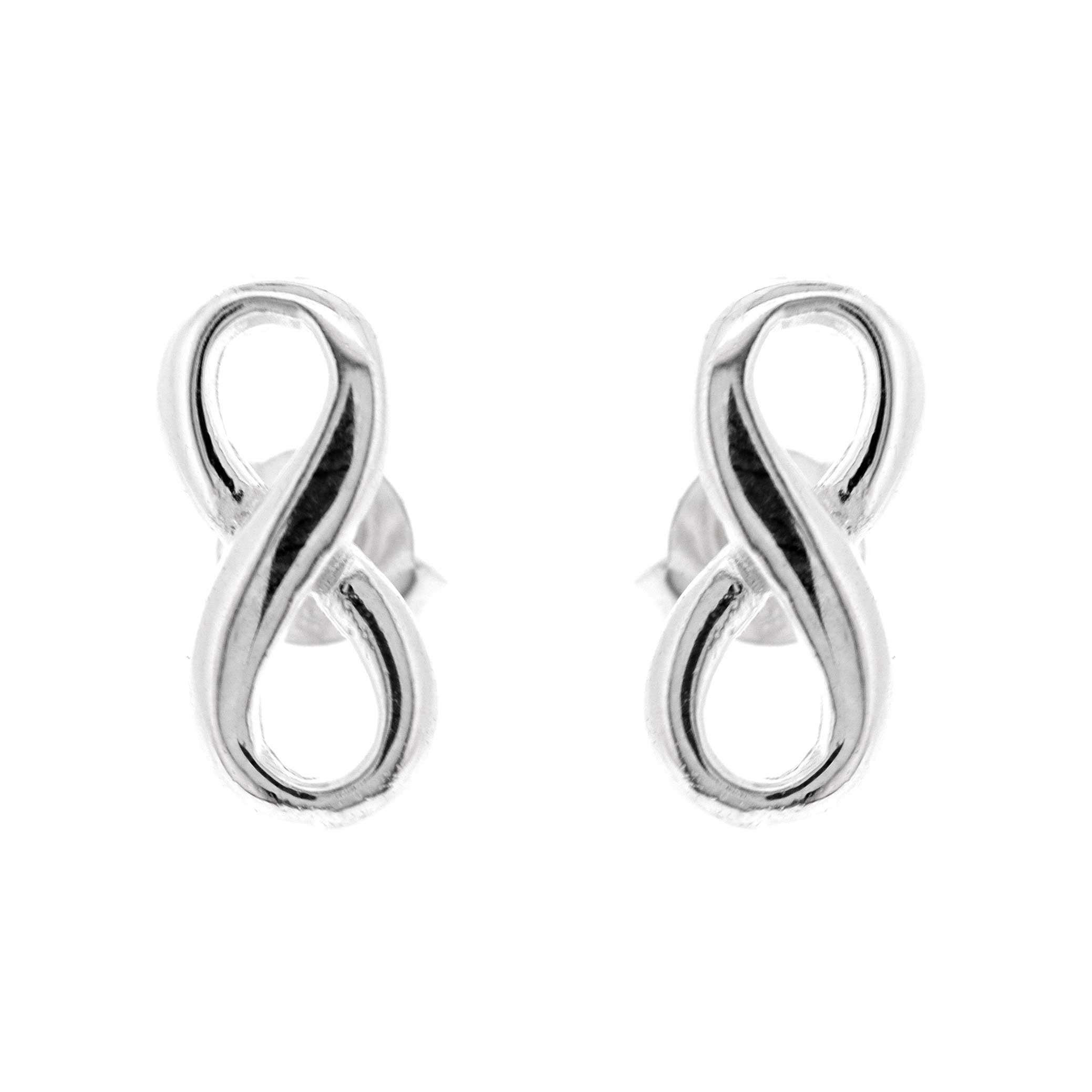 Simply Silver Infinity Stud Earrings