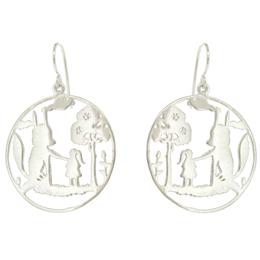 Simply Silver Red Riding Hood Earrings