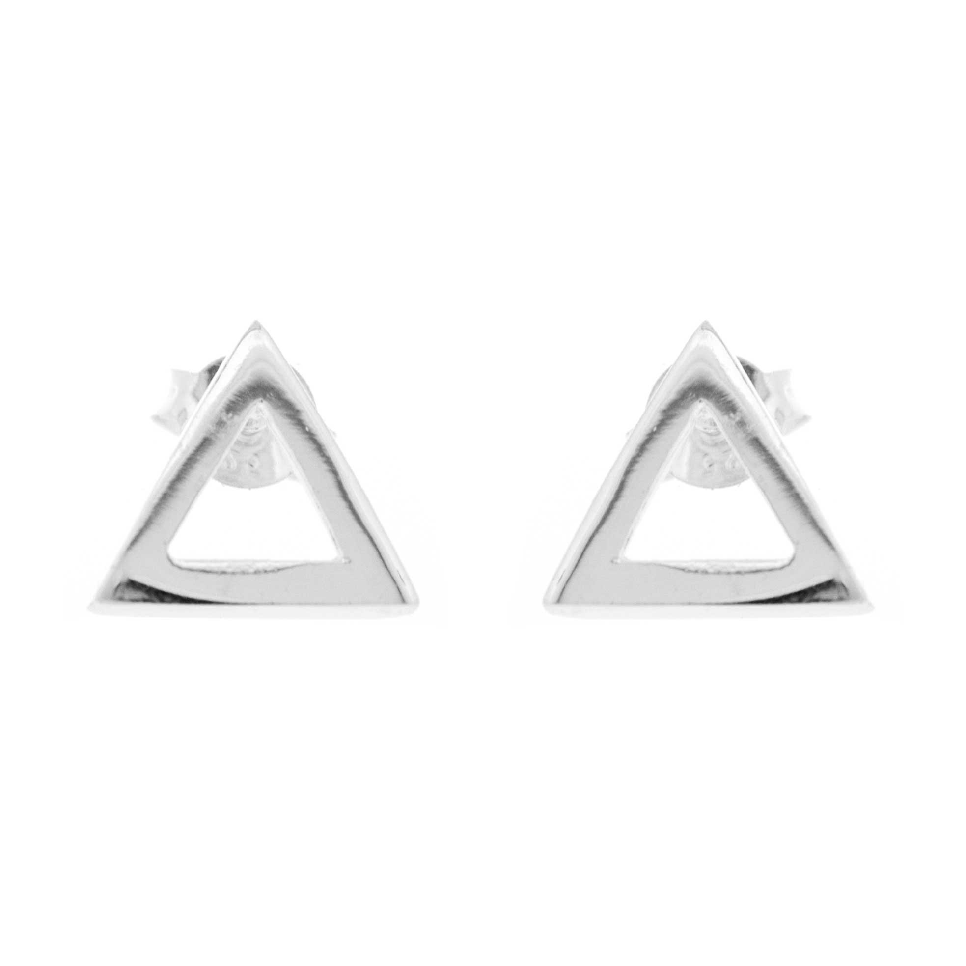 Simply Silver Triangle Stud Earrings