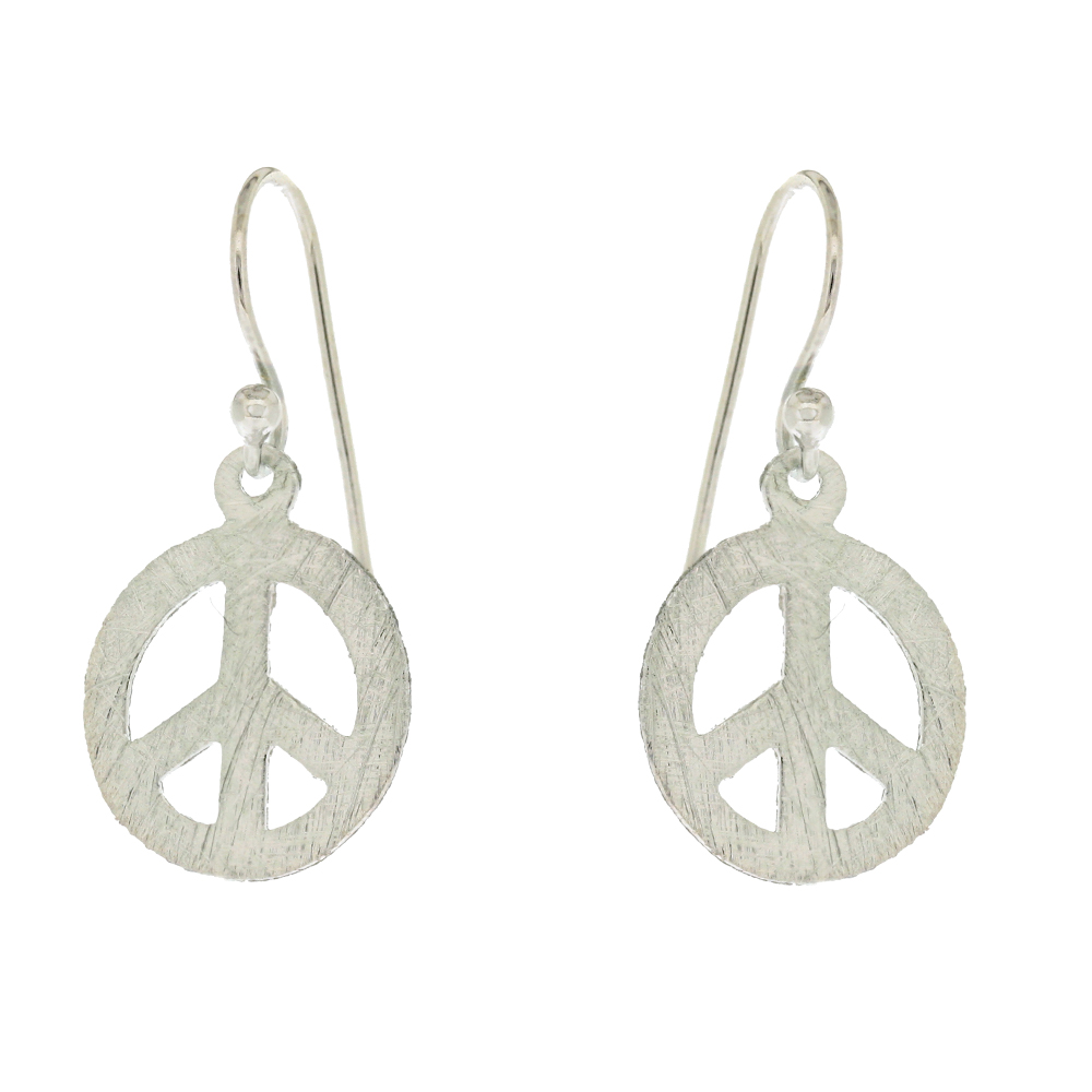 Simply Silver Small Peace Earrings