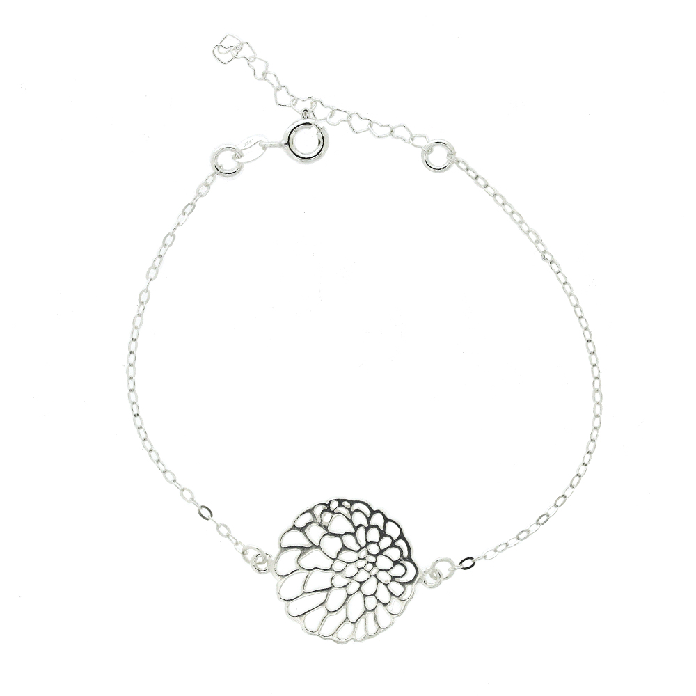 Simply Silver Flower Bracelet