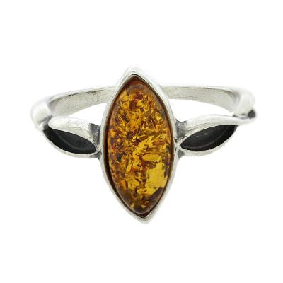 Classic Amber Twist Over Ring