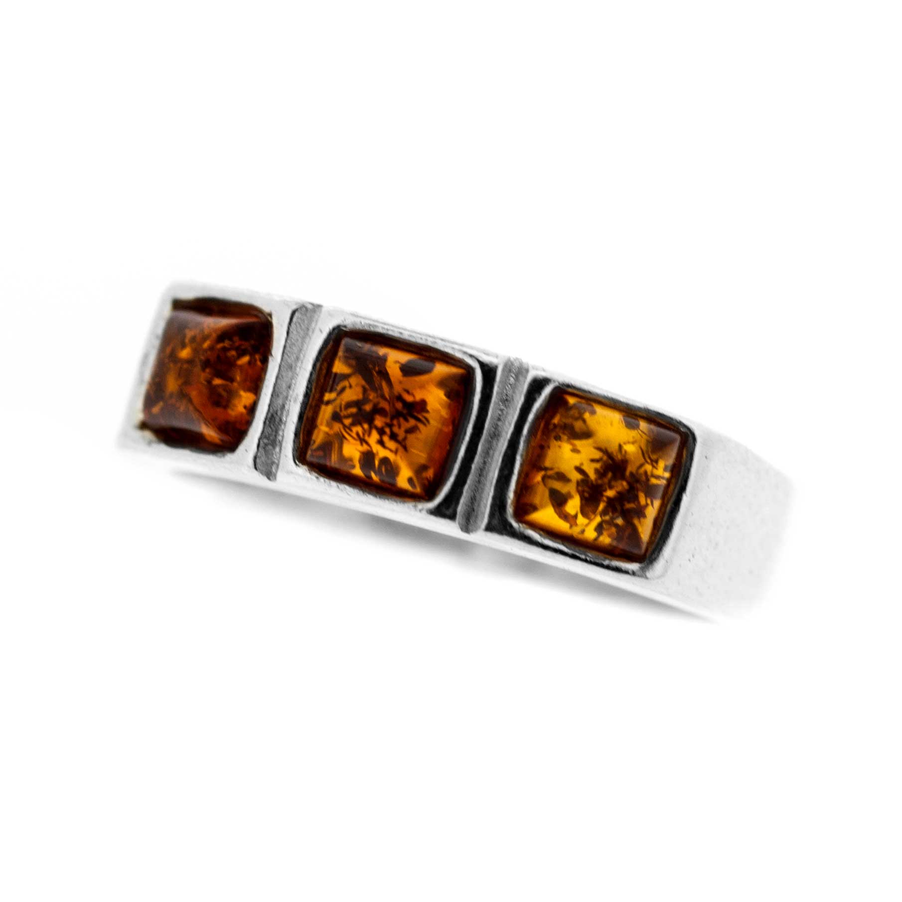 Classic Amber Trilogy Ring 