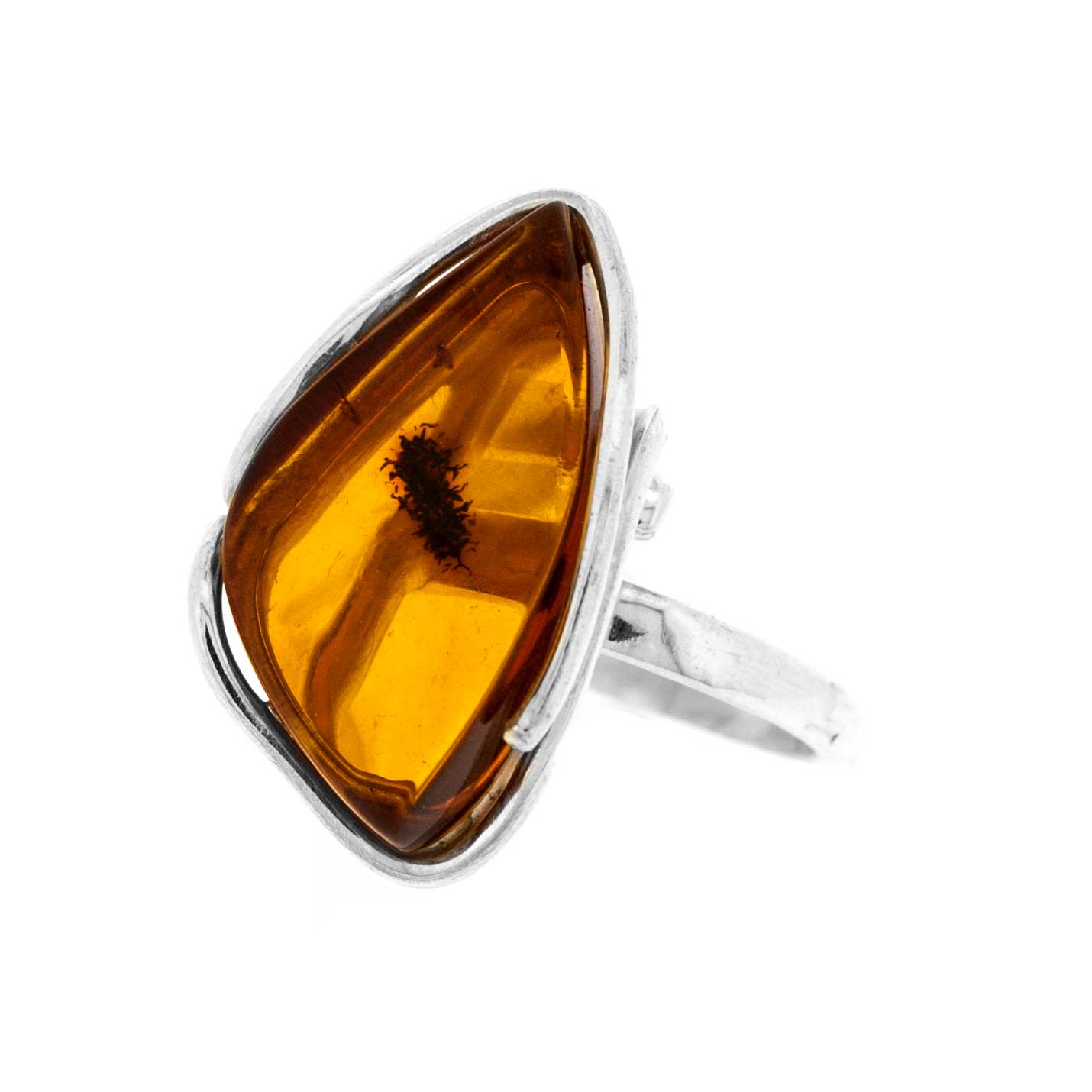 Bespoke Cognac Amber Ring