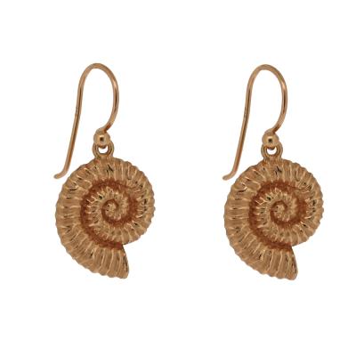 Kitten Ammonite Drop Earrings