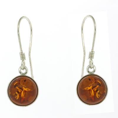 Classic Amber Floral Ball Earrings