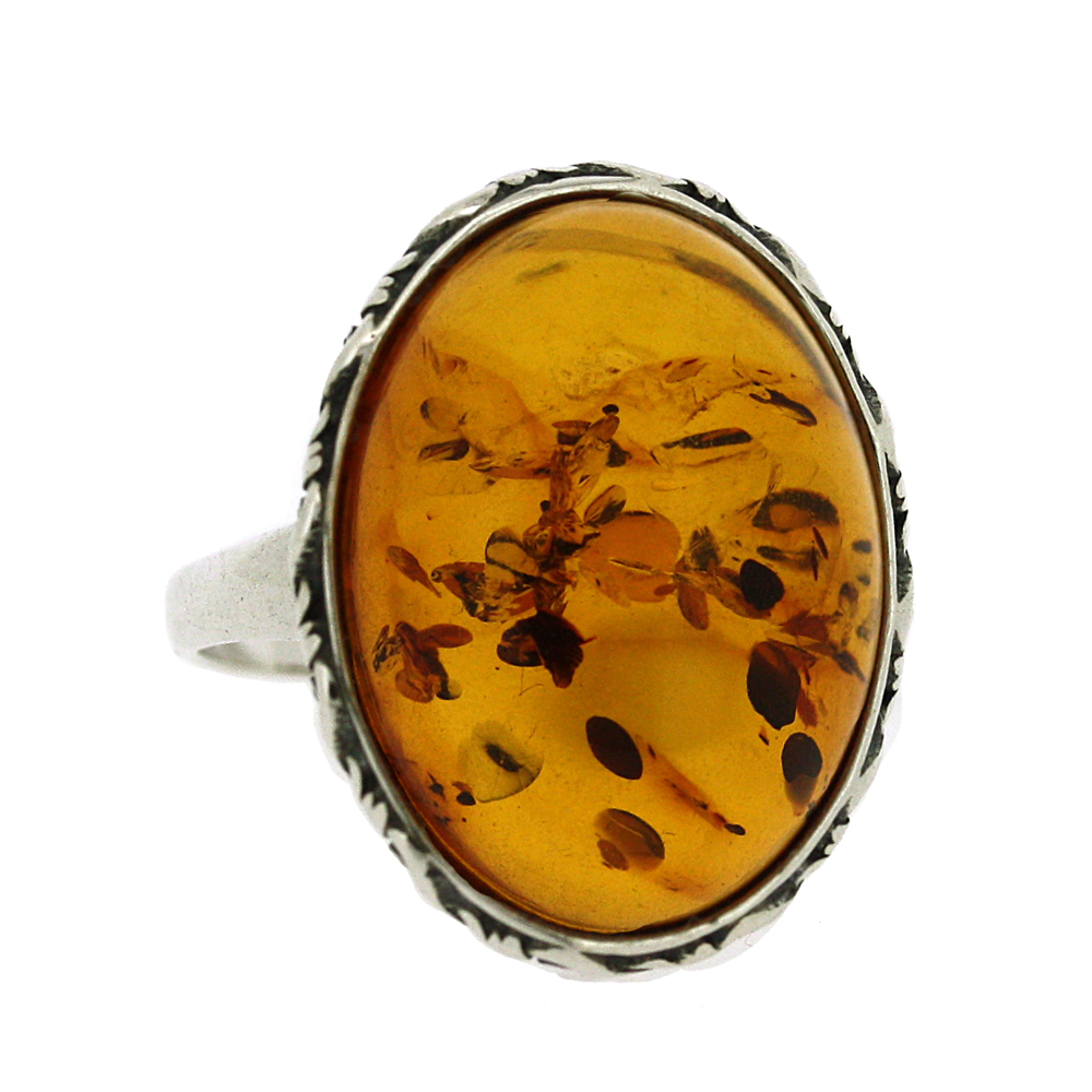 Classic Amber Victoriana Ring