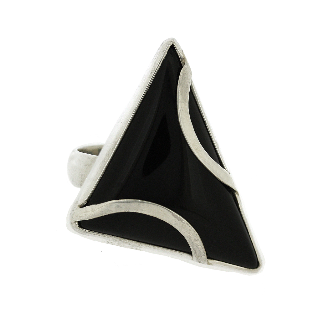 Bespoke Triangle Onyx Ring