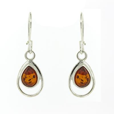 Classic Amber Double Set Tear Earrings