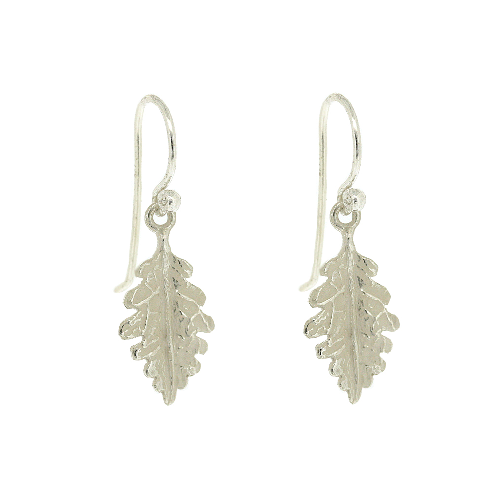Silver Creation Oak Leaf Drop Earrings