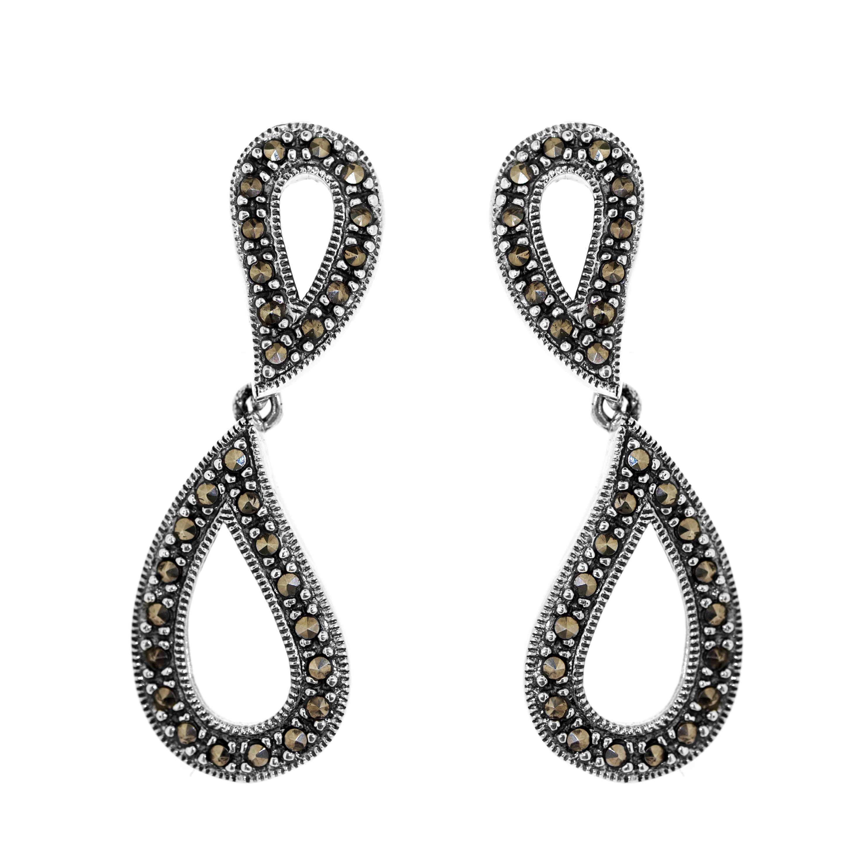 Marcasite Large Tear Studs