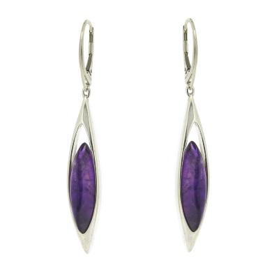 Amethyst Spear Earrings