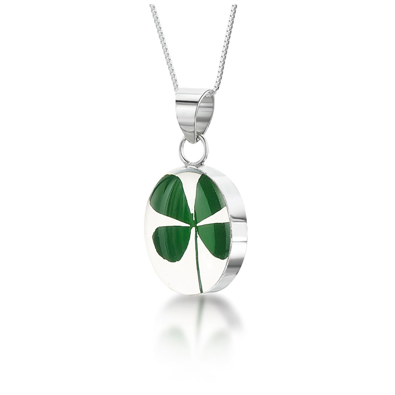 Shrieking Violet Four Leaf Clover Pendant