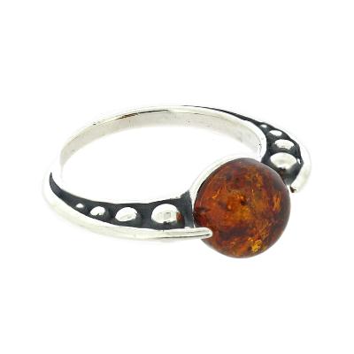 Classic Amber Newton Ball Ring