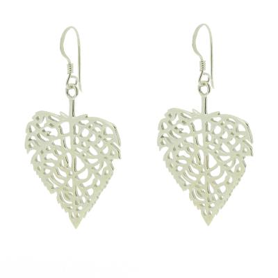 Silver Creation Love Leaf Earrings