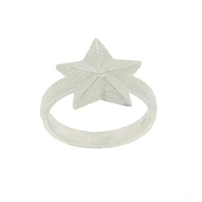 Silver Creation Festive Single Star Ring