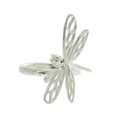 Silver Creation Dragonfly in Flight Ring