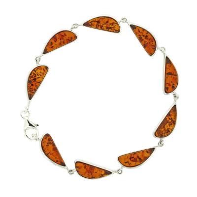 Classic Amber "Waves" Cognac Amber Bracelet