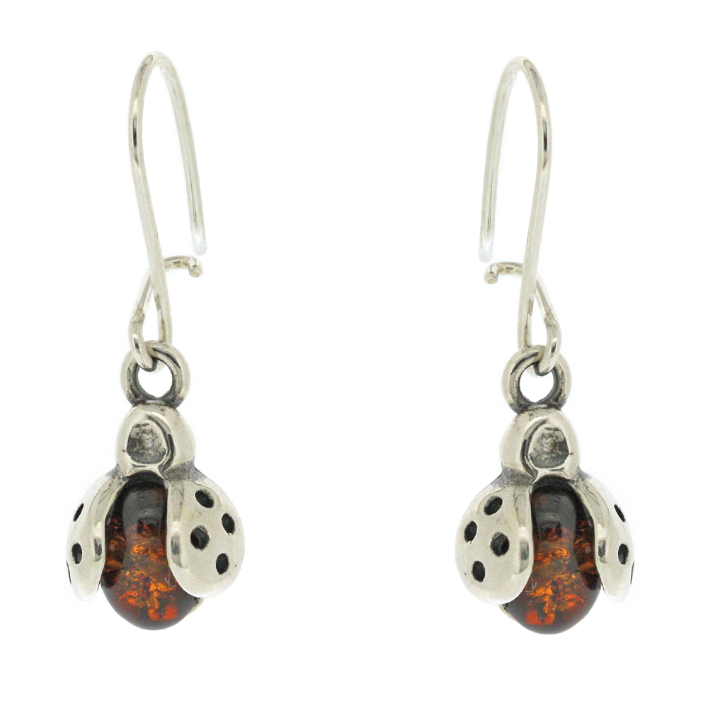 Classic Amber LadybirdEarrings