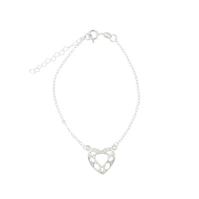Geo Diamonds Heart Cut Bracelet