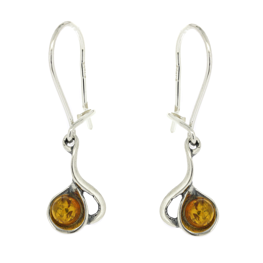 Classic Amber Curve Earrings 