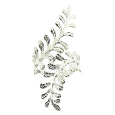  Silver Creation Mares Tail Fern Ring 