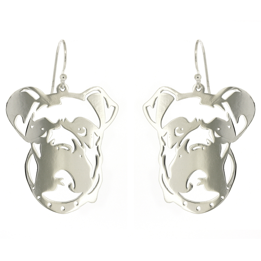 Simply Silver Boxer Dog Earrings