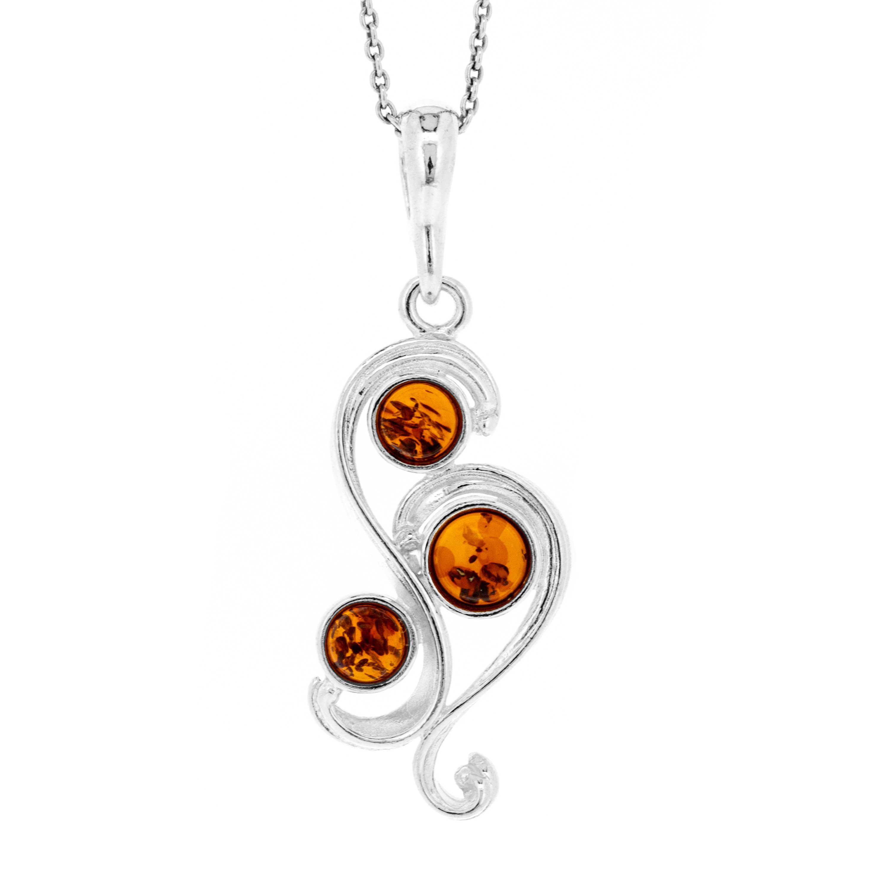 Classic Amber Swirls Pendant