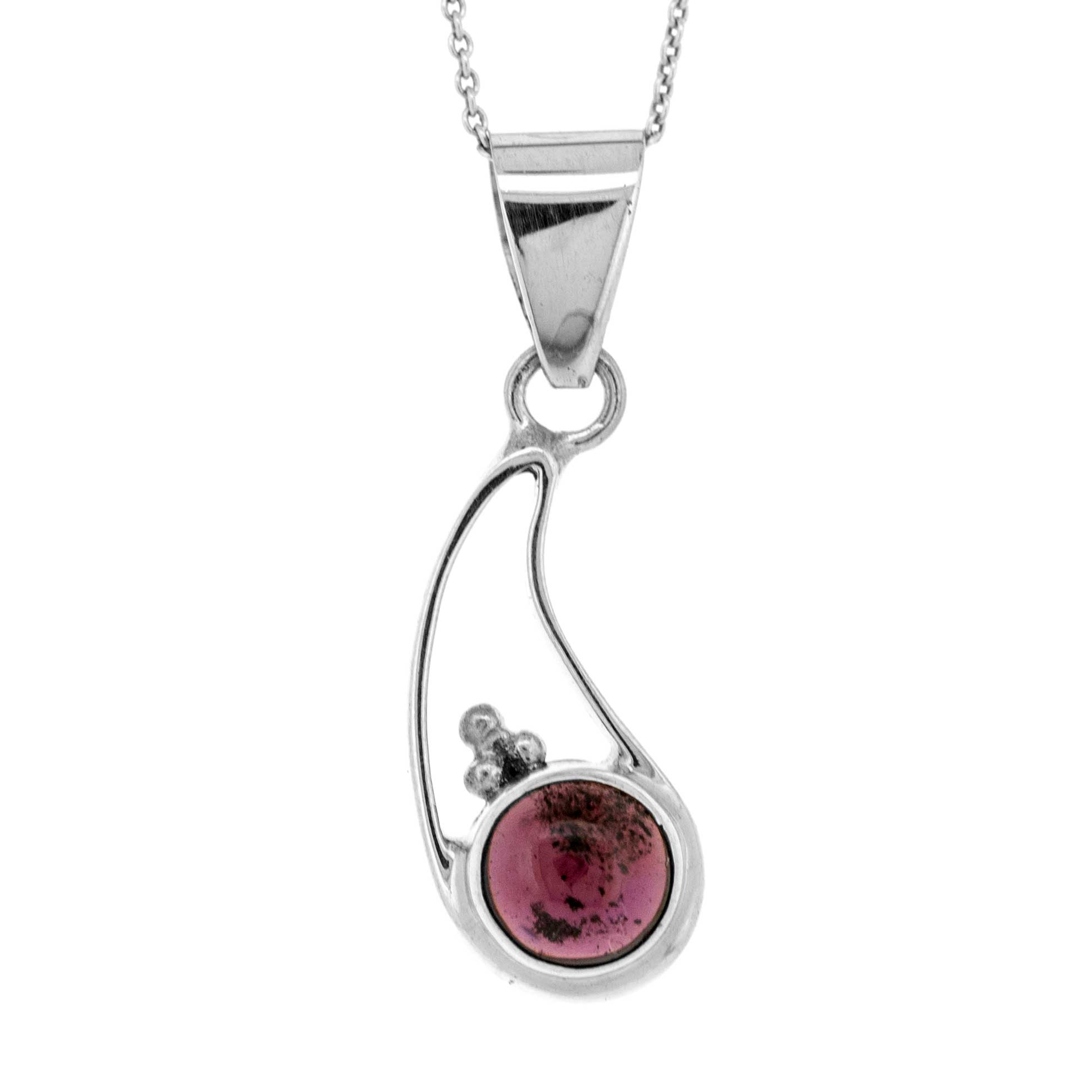 Rain Drop Pendant with round stone