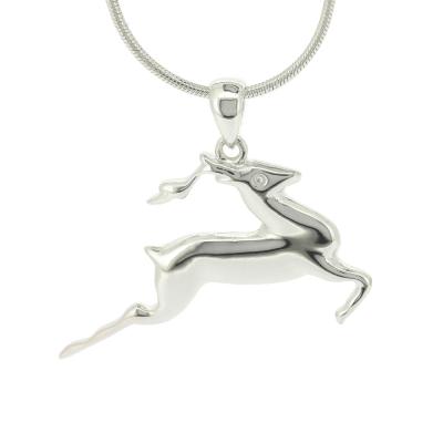 Silver Creation Leaping Deer Pendant 