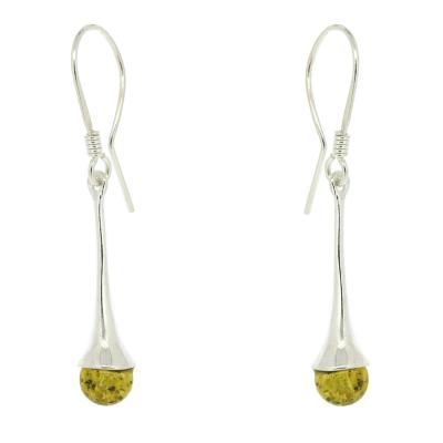Amber Romance Long Drop Earrings