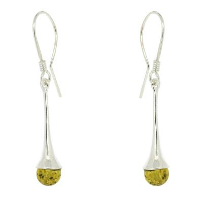 Amber Romance Long Drop Earrings