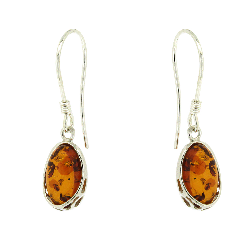 Classic Amber Giraffe Drop Earrings 