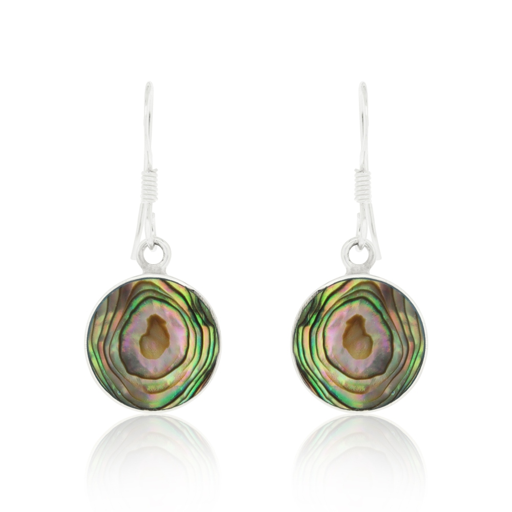 Bemine Abalone Shell Round Earrings