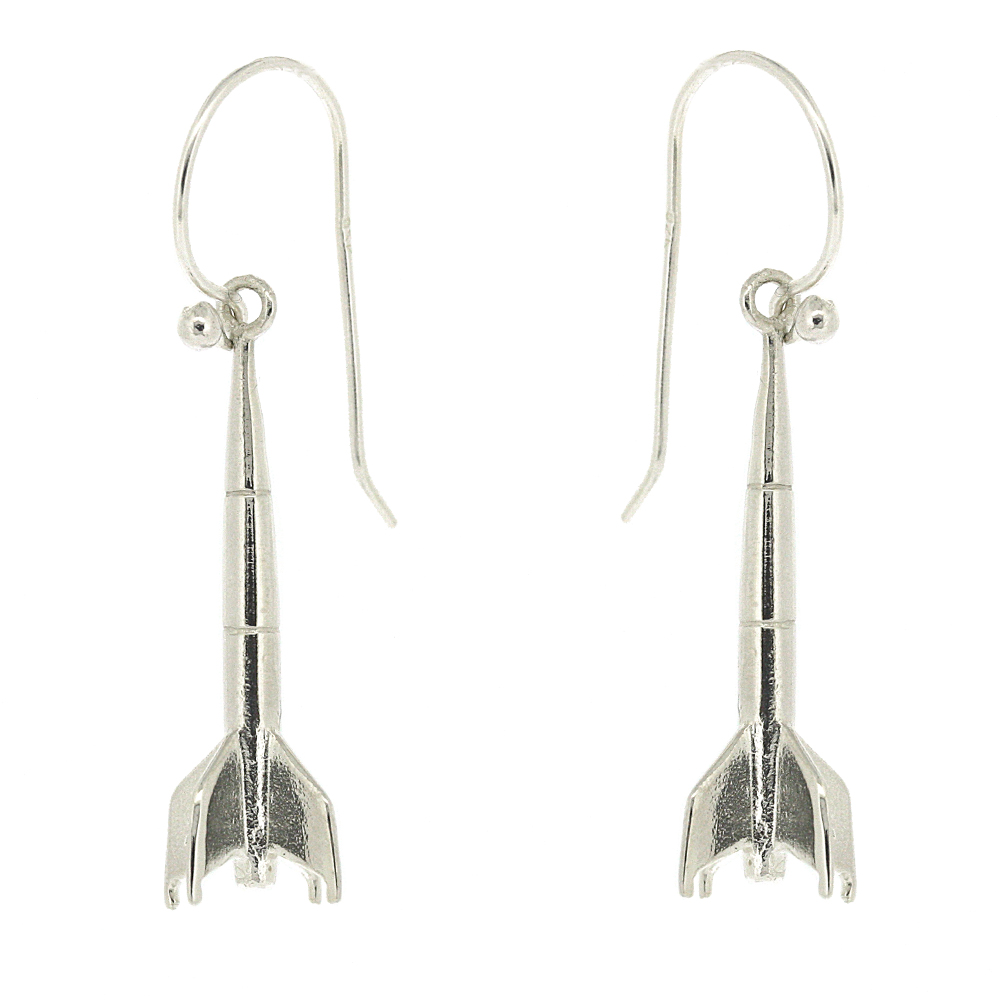 Silver Creation Rocket Man Earrings 