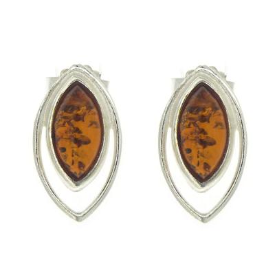 Classic Amber Double Marquise Studs