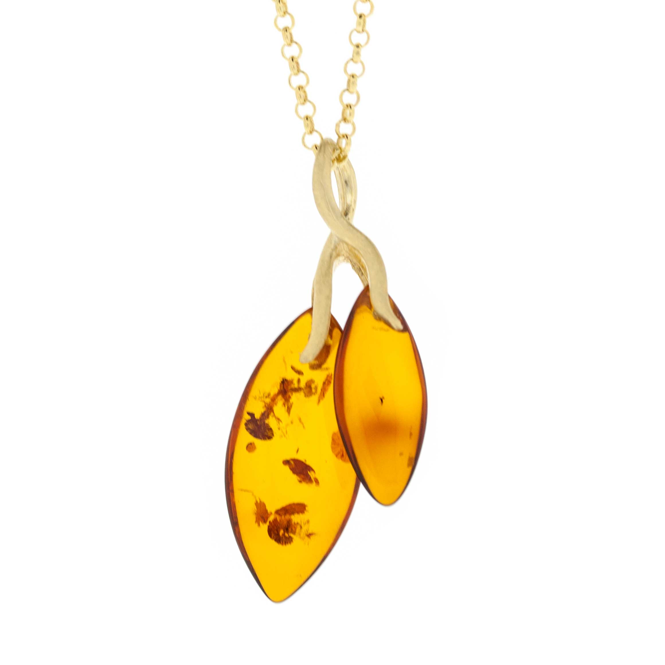 Amber Art Raindrop Pendant