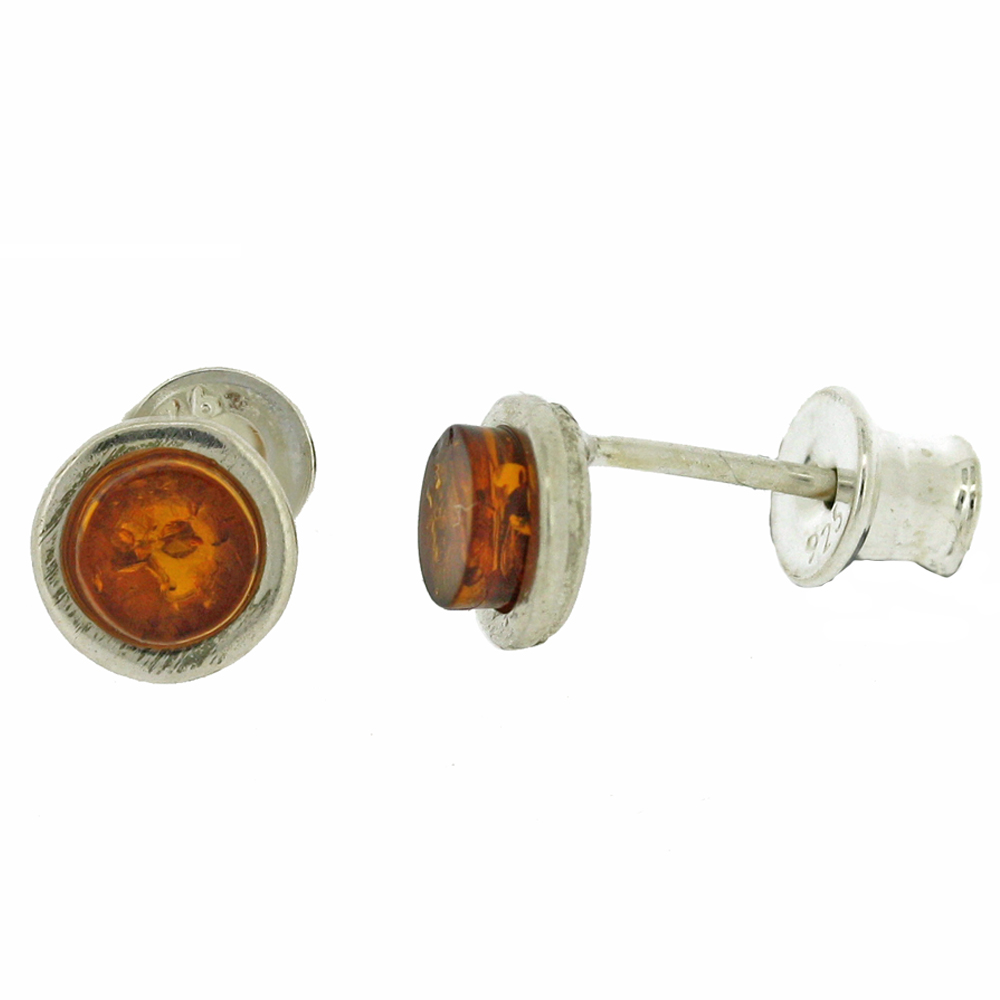 Amber Art Small Round Studs