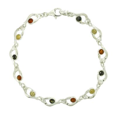 Classic Amber"Curl" Mixed Amber Bracelet