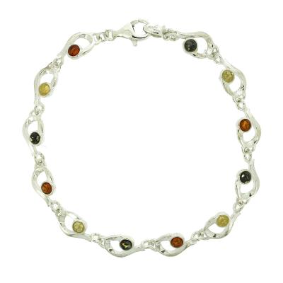 Classic Amber"Curl" Mixed Amber Bracelet