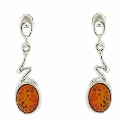 Amber Lightning Drop Earrings