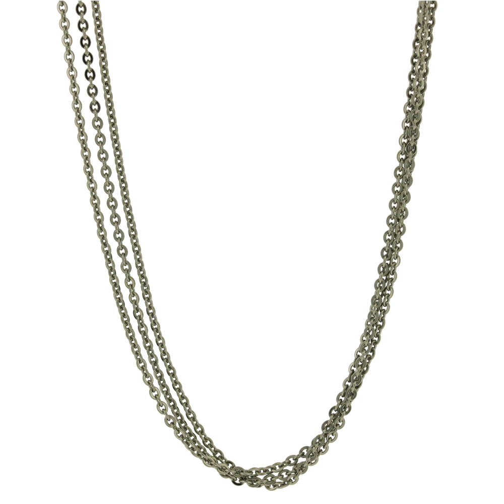 Nova Steel Three Strand Necklace