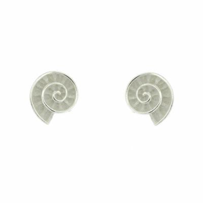 Silver Creation Sea Snail Stud Earrings