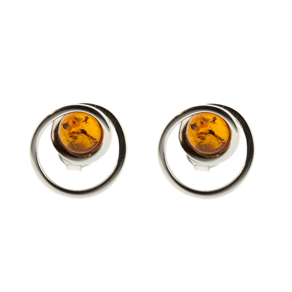 Classic Amber Spira Stud Earrings