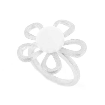 Silver Creation Daisy Pearl Ring 